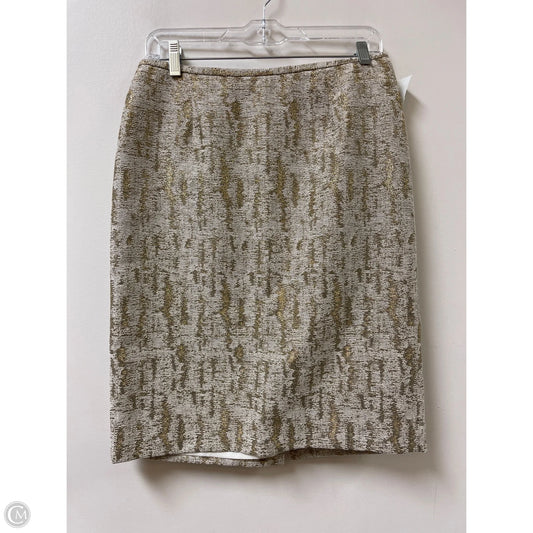 Skirt Midi By Calvin Klein In Gold, Size: 6
