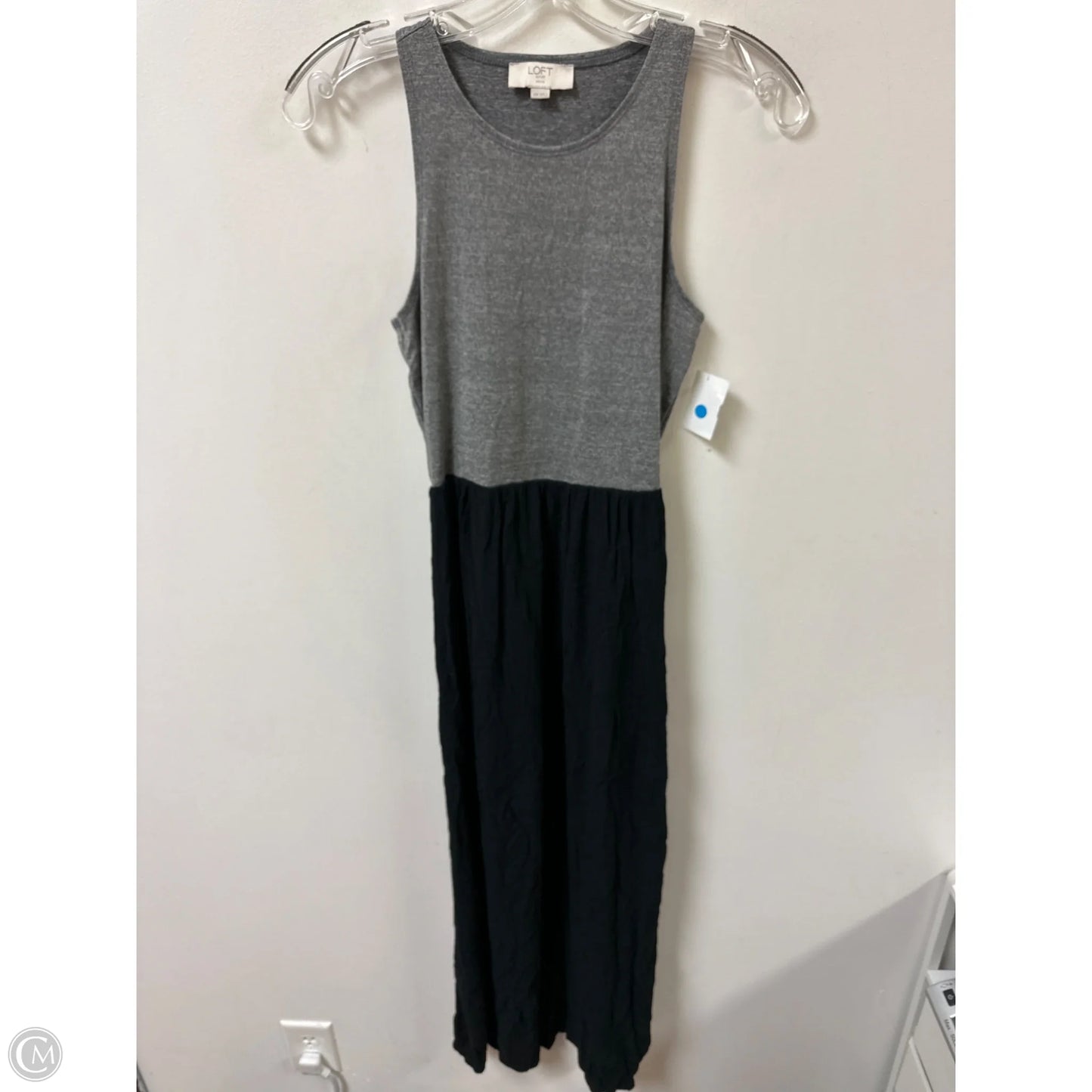 Dress Casual Maxi By Loft In Black & Grey, Size: Xsp