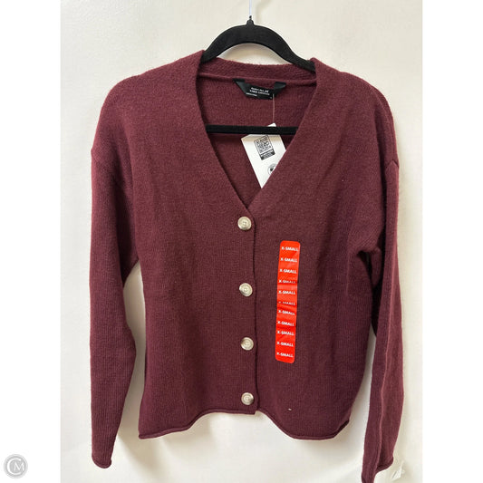Sweater Cardigan By Members Mark In Red, Size: Xs