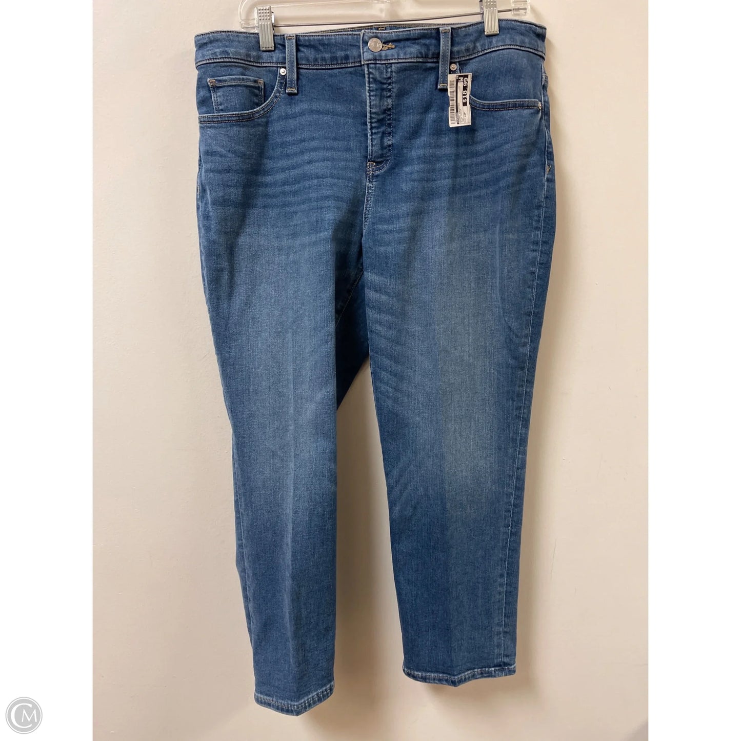 Jeans Cropped By Chicos In Blue Denim, Size: 12p