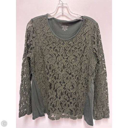 Top Long Sleeve By Chicos In Green, Size: M