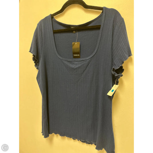 Top Short Sleeve By Torrid In Navy, Size: 2x