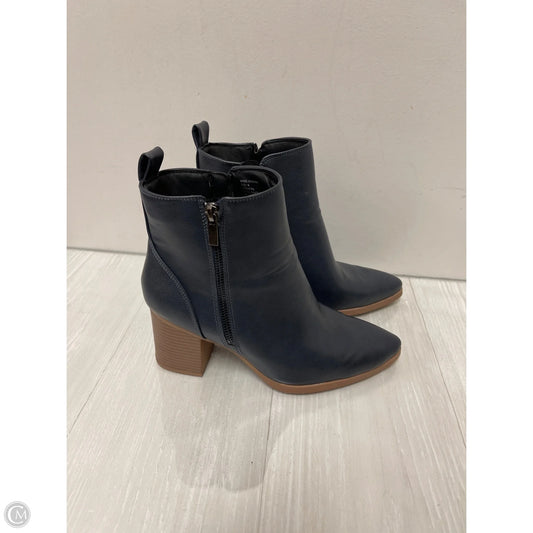 Boots Ankle Heels By Serra In Navy, Size: 9