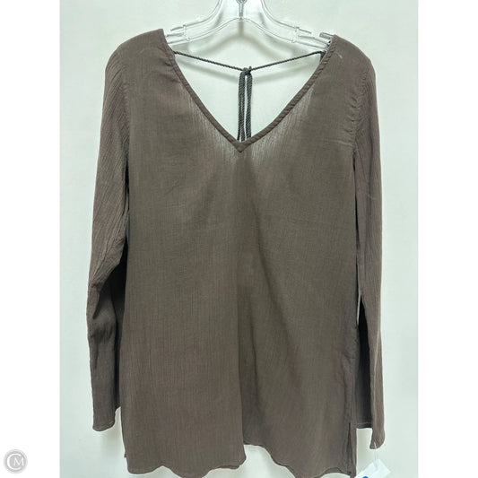 Tunic Long Sleeve By J. Crew In Brown, Size: L