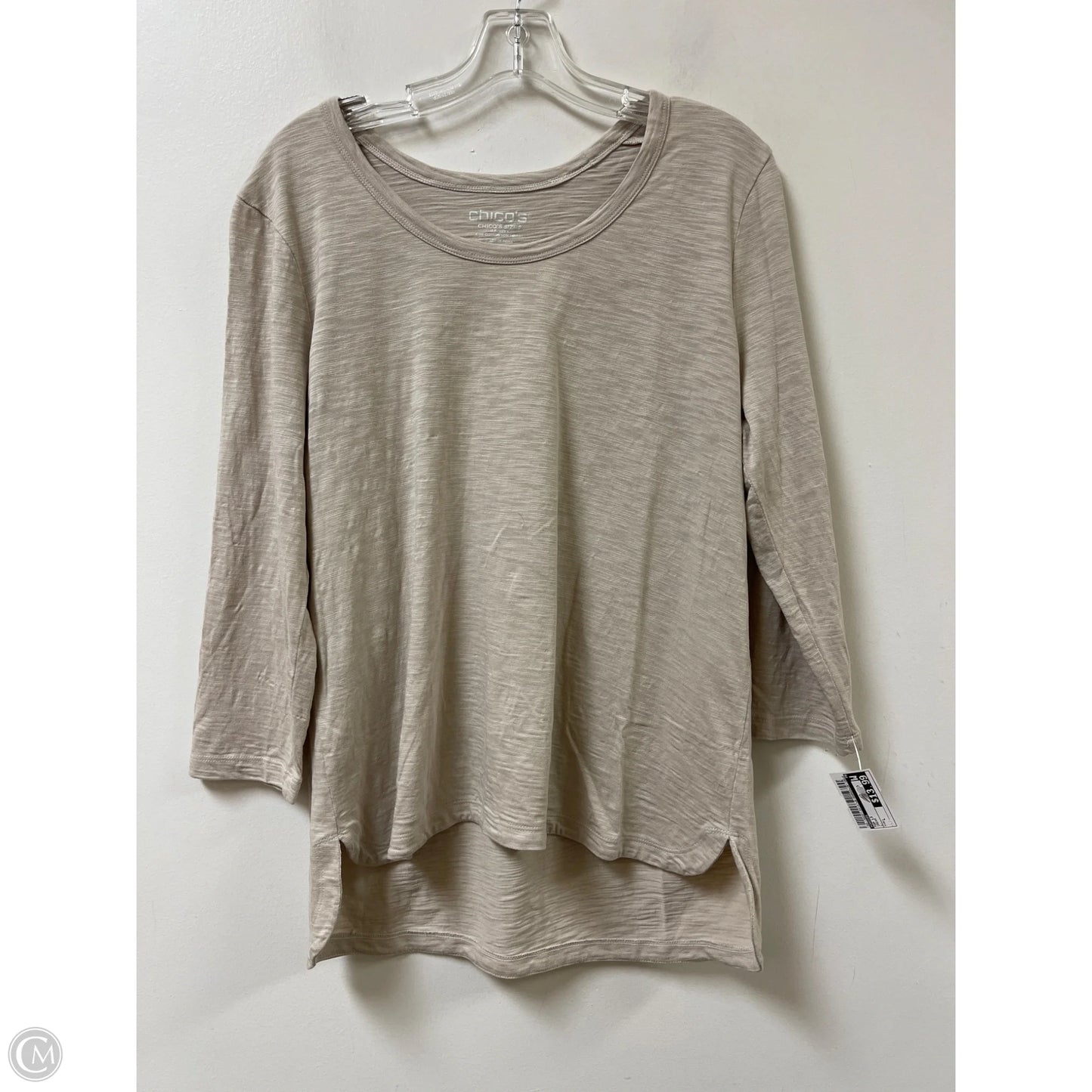 Top Long Sleeve By Chicos In Cream, Size: L