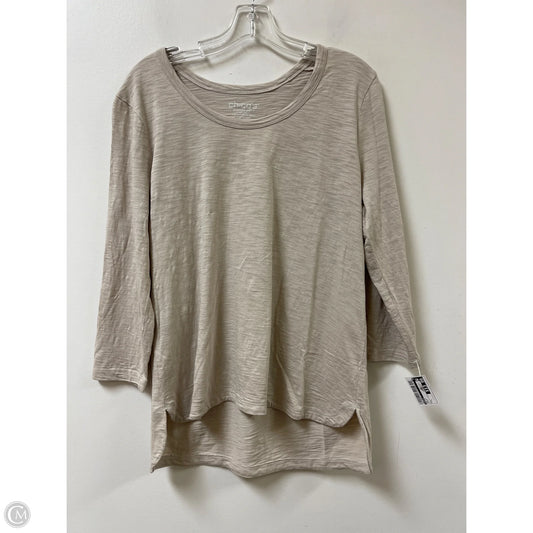 Top Long Sleeve By Chicos In Cream, Size: L