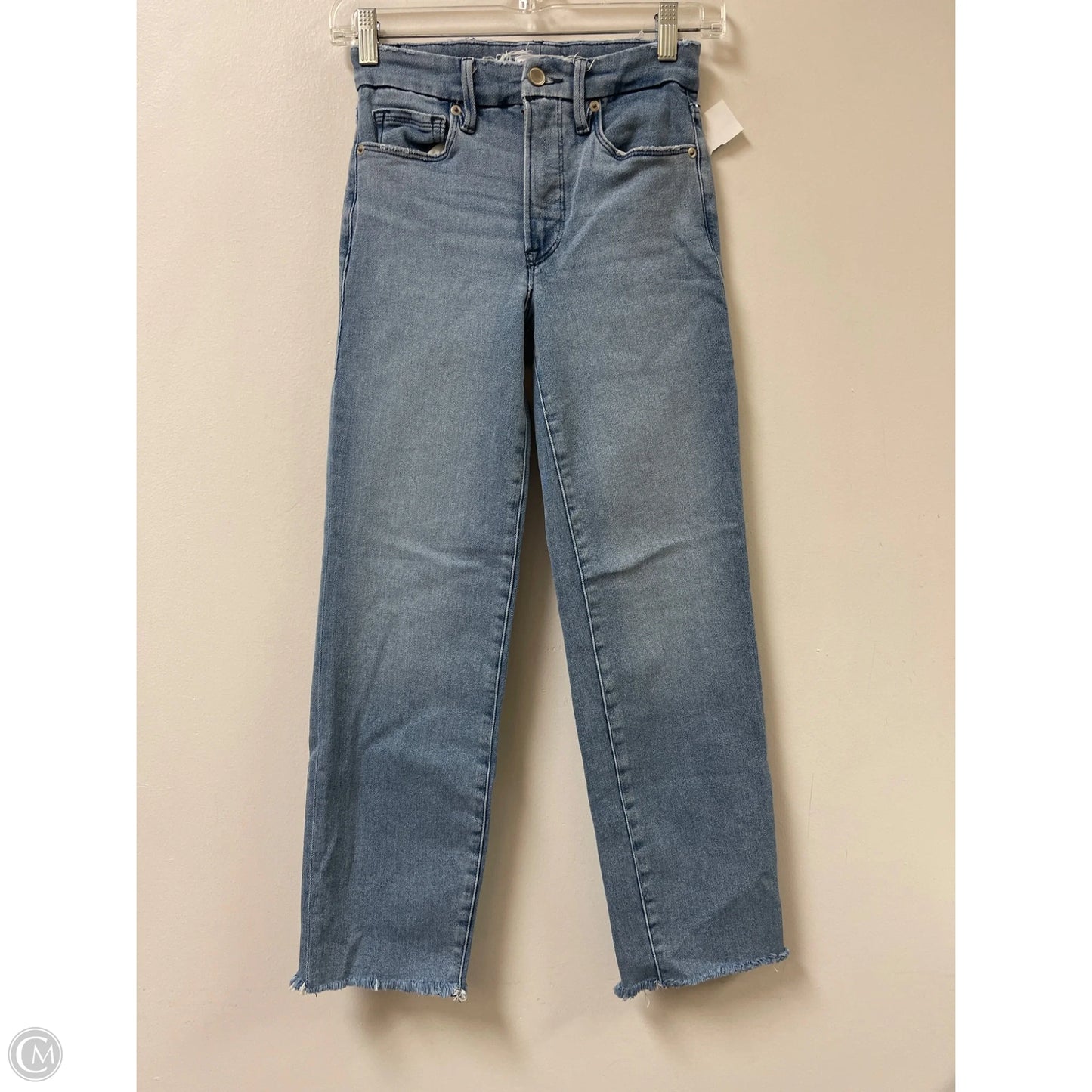 Jeans Wide Leg By Good American In Blue Denim, Size: 0