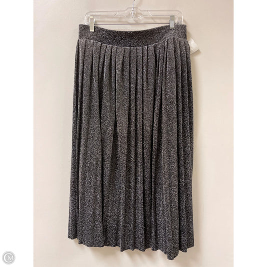 Skirt Midi By Clothes Mentor In Silver, Size: 16