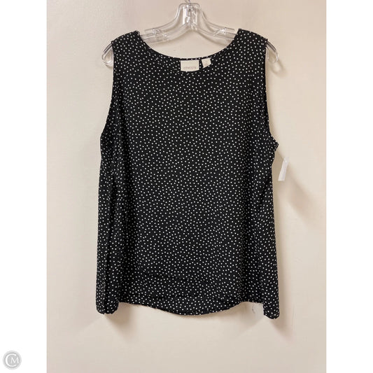 Top Sleeveless By Chicos In Black, Size: L