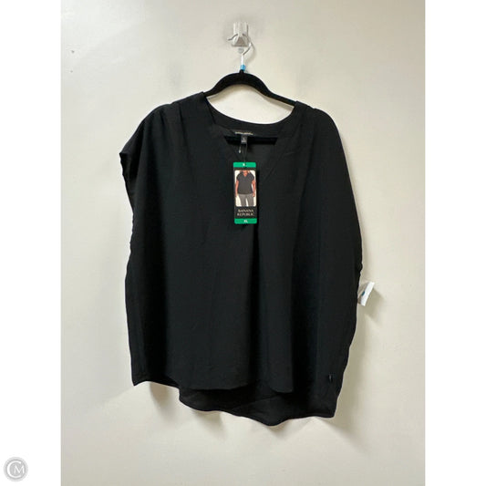 Top Short Sleeve By Banana Republic In Black, Size: Xl