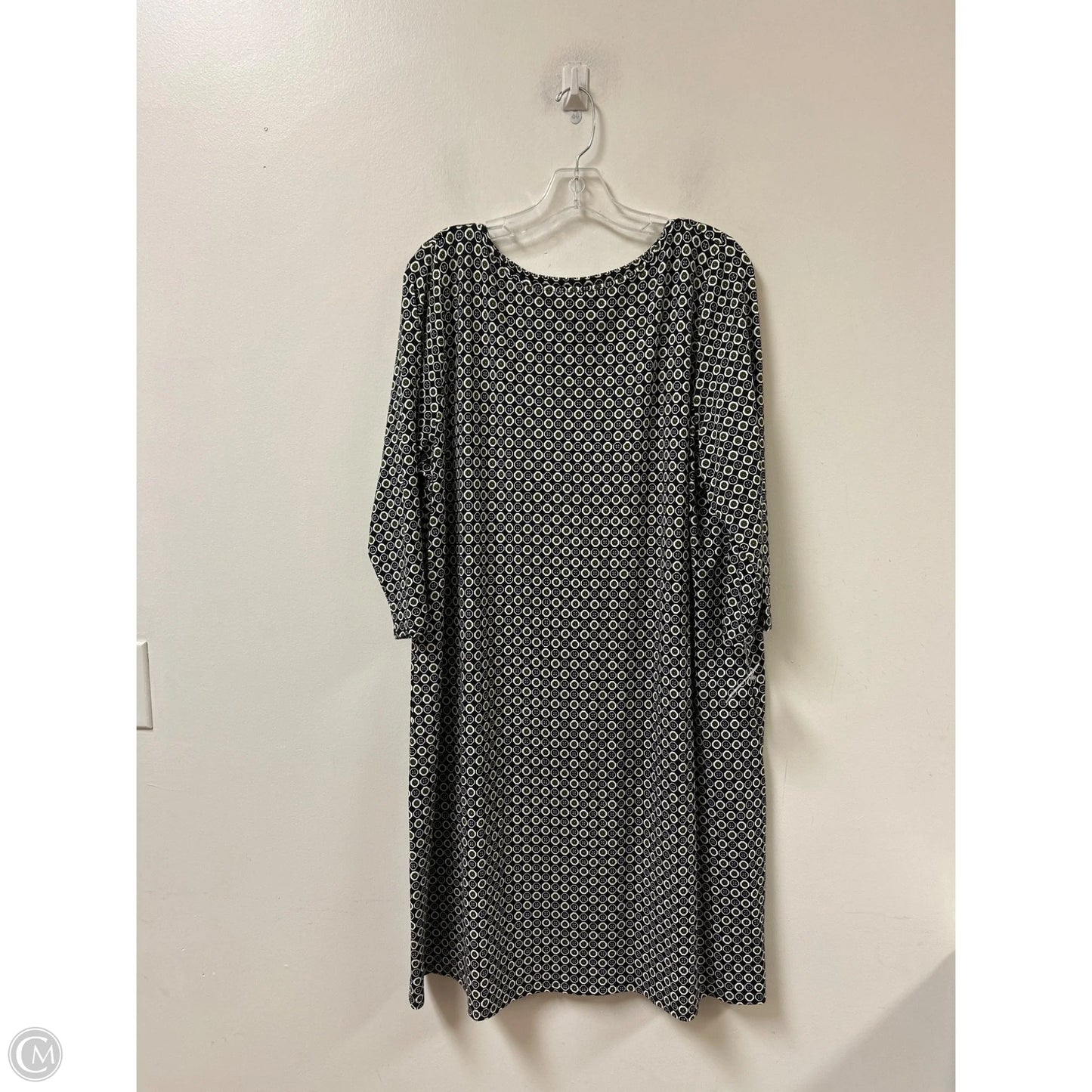 Dress Casual Midi By J. Jill In Black & Green, Size: Xl