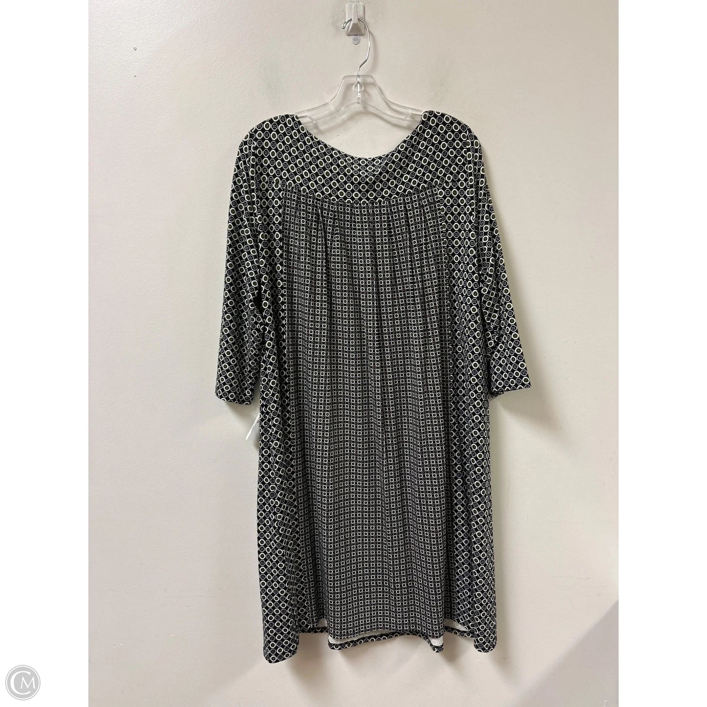 Dress Casual Midi By J. Jill In Black & Green, Size: Xl