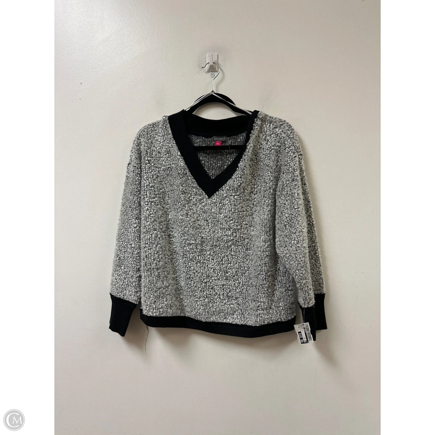 Sweater By Vince Camuto In Black & Grey, Size: S