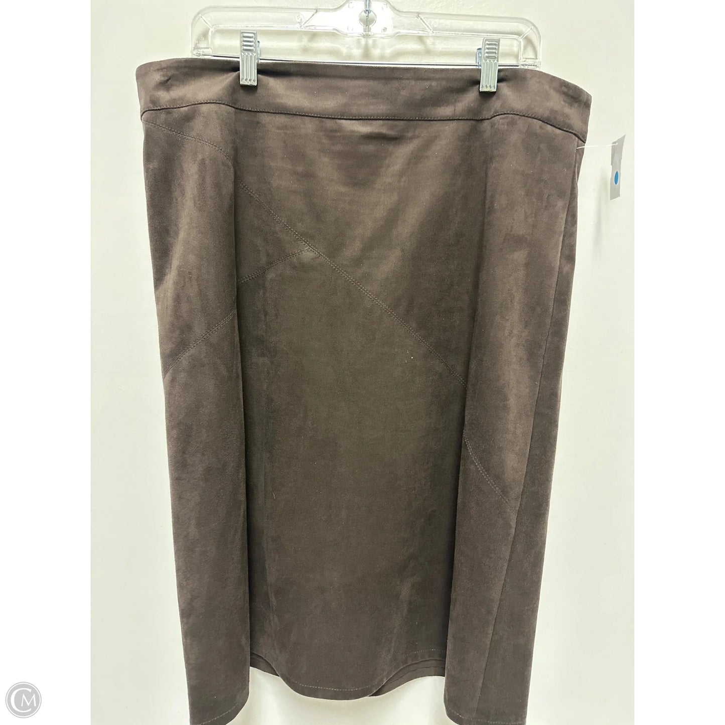 Skirt Midi By Chicos In Brown, Size: 14