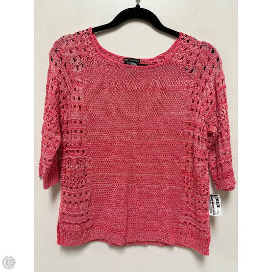 Sweater Short Sleeve By New Directions In Pink, Size: Mp