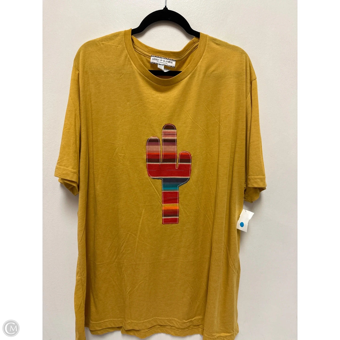 Top Short Sleeve By Clothes Mentor In Yellow, Size: 3x
