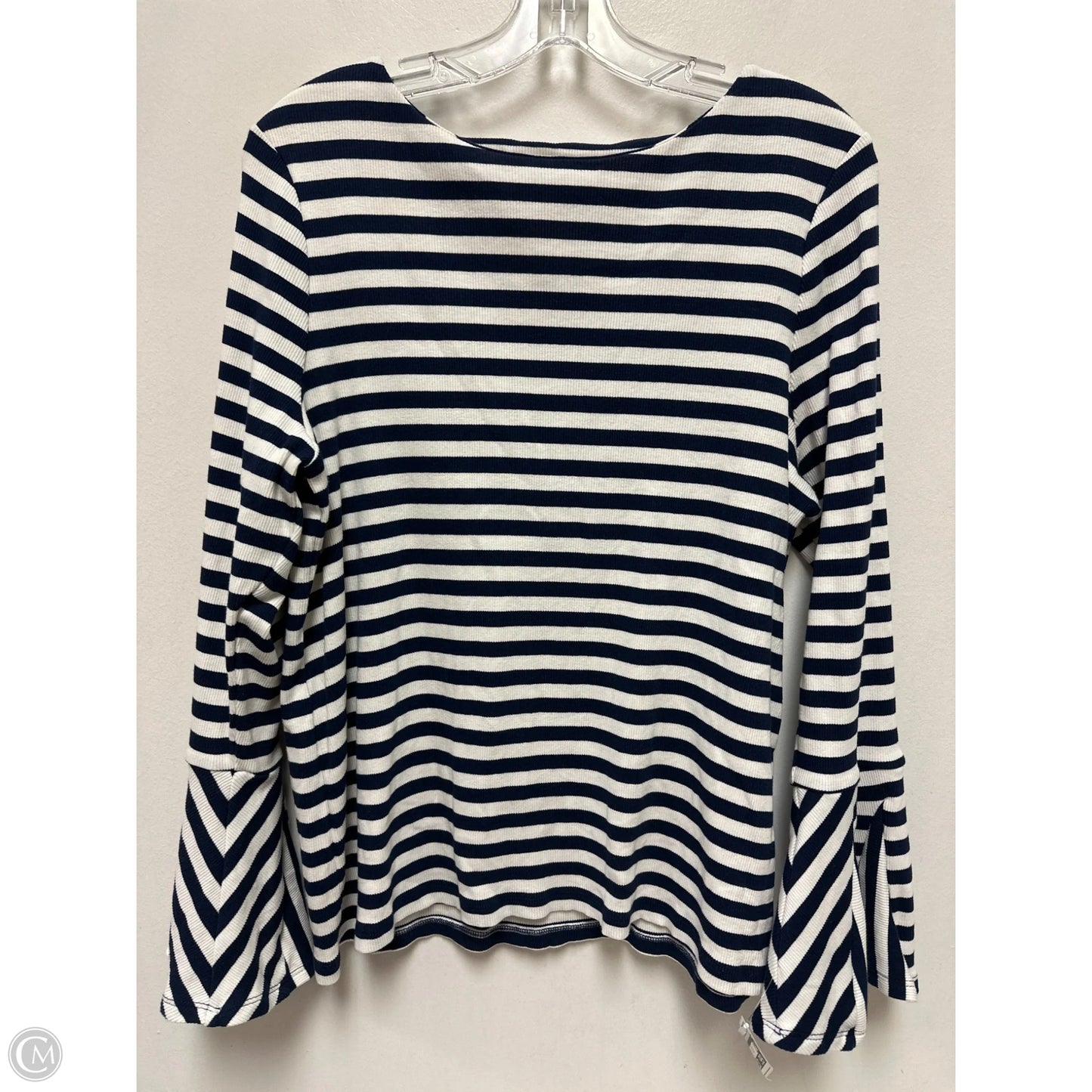 Top Long Sleeve By Chicos In Striped Pattern, Size: Xl