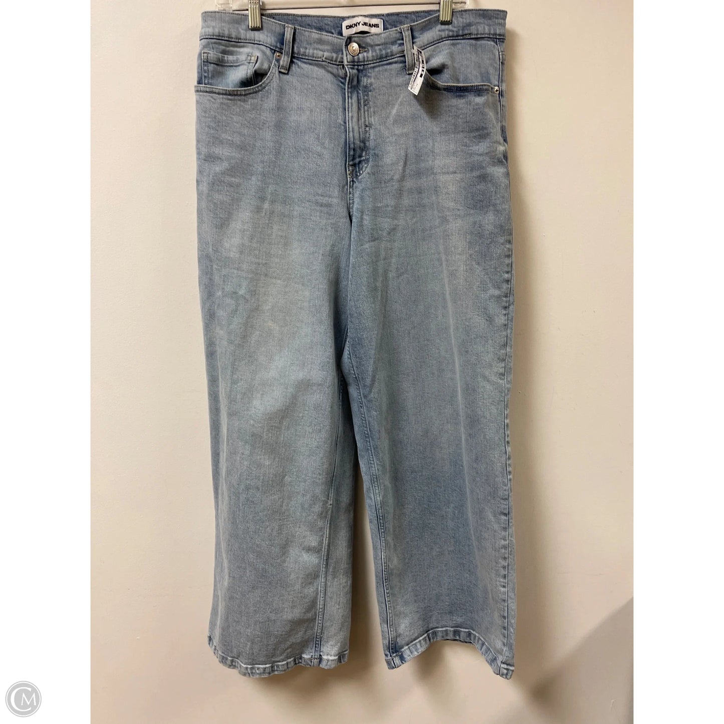 Jeans Wide Leg By Dkny In Blue Denim, Size: 14