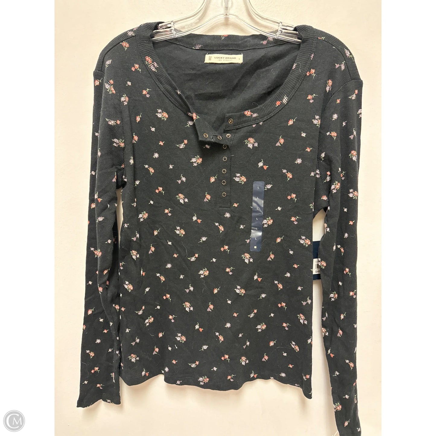 Top Long Sleeve By Lucky Brand In Floral Print, Size: L