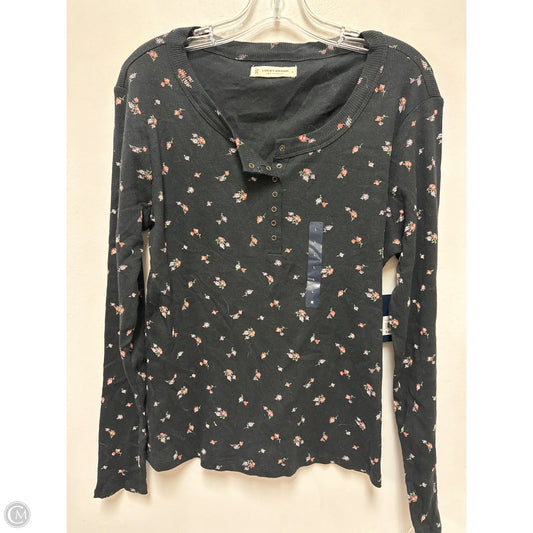 Top Long Sleeve By Lucky Brand In Floral Print, Size: L