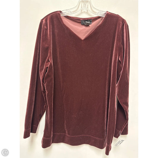 Top Long Sleeve By Van Heusen In Brown, Size: M