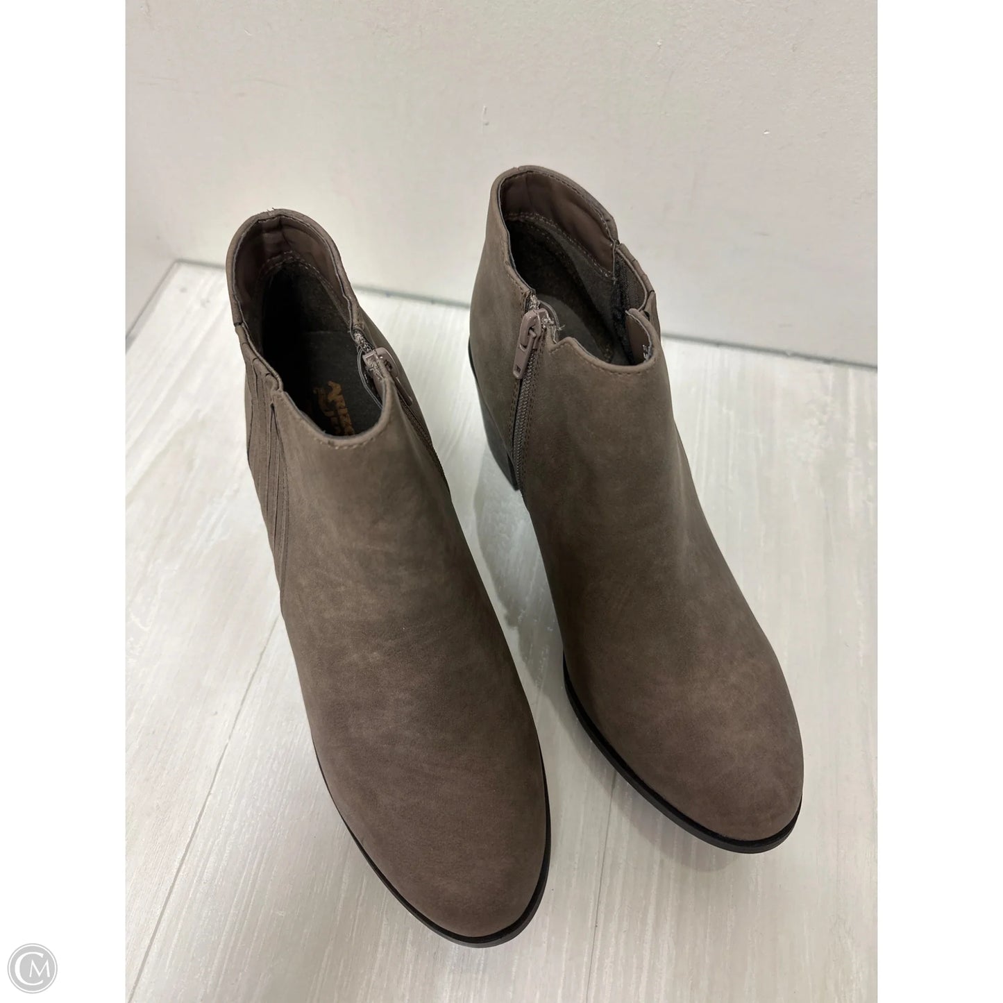 Boots Ankle Heels By Arizona In Grey, Size: 10