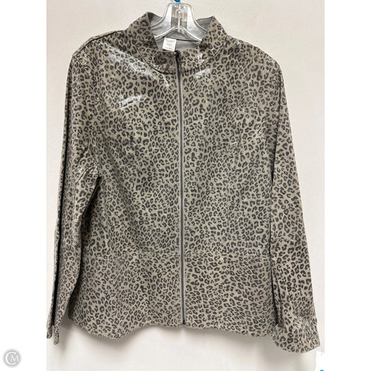 Jacket Leather By Clothes Mentor In Animal Print, Size: M