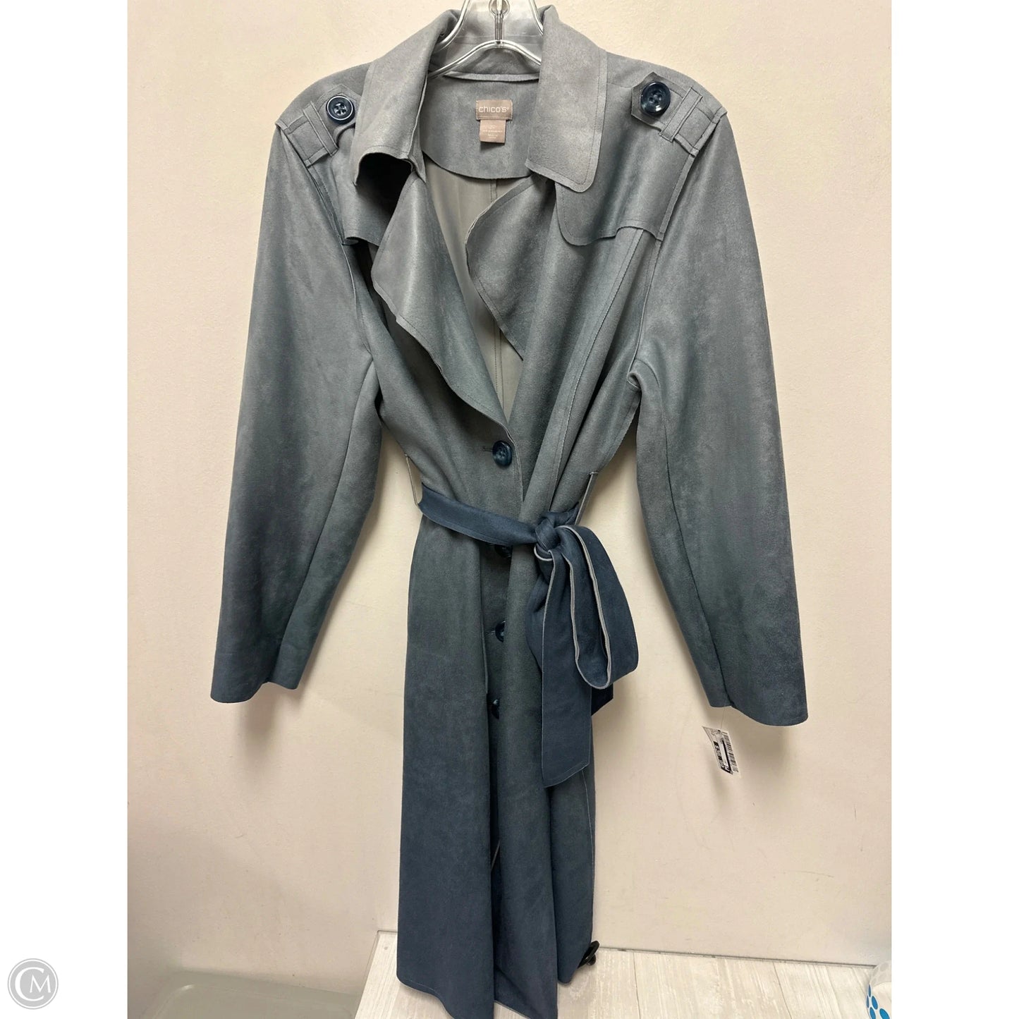 Coat Other By Chicos In Blue, Size: Lp
