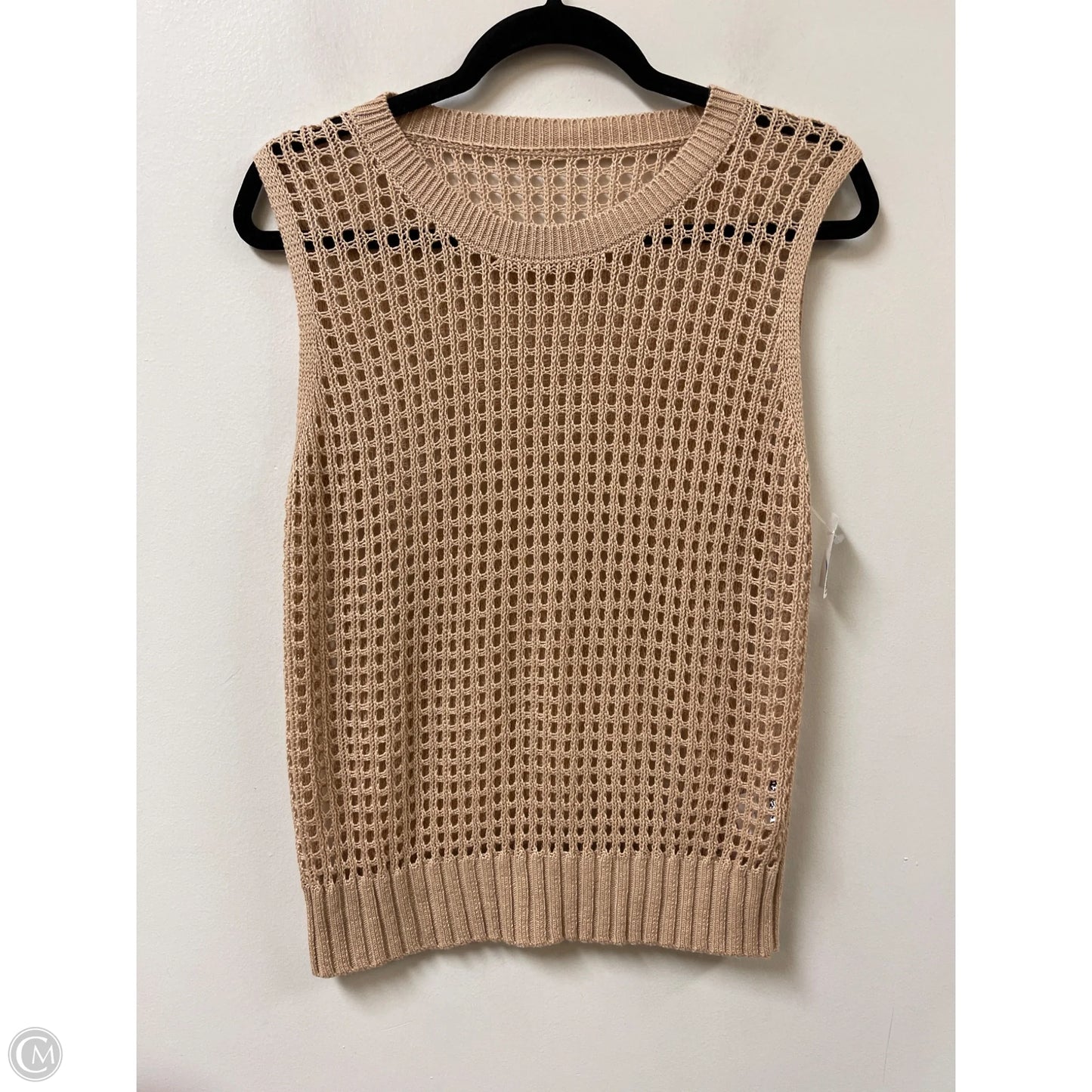 Vest Sweater By Clothes Mentor In Cream, Size: S