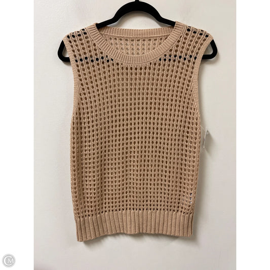 Vest Sweater By Clothes Mentor In Cream, Size: S