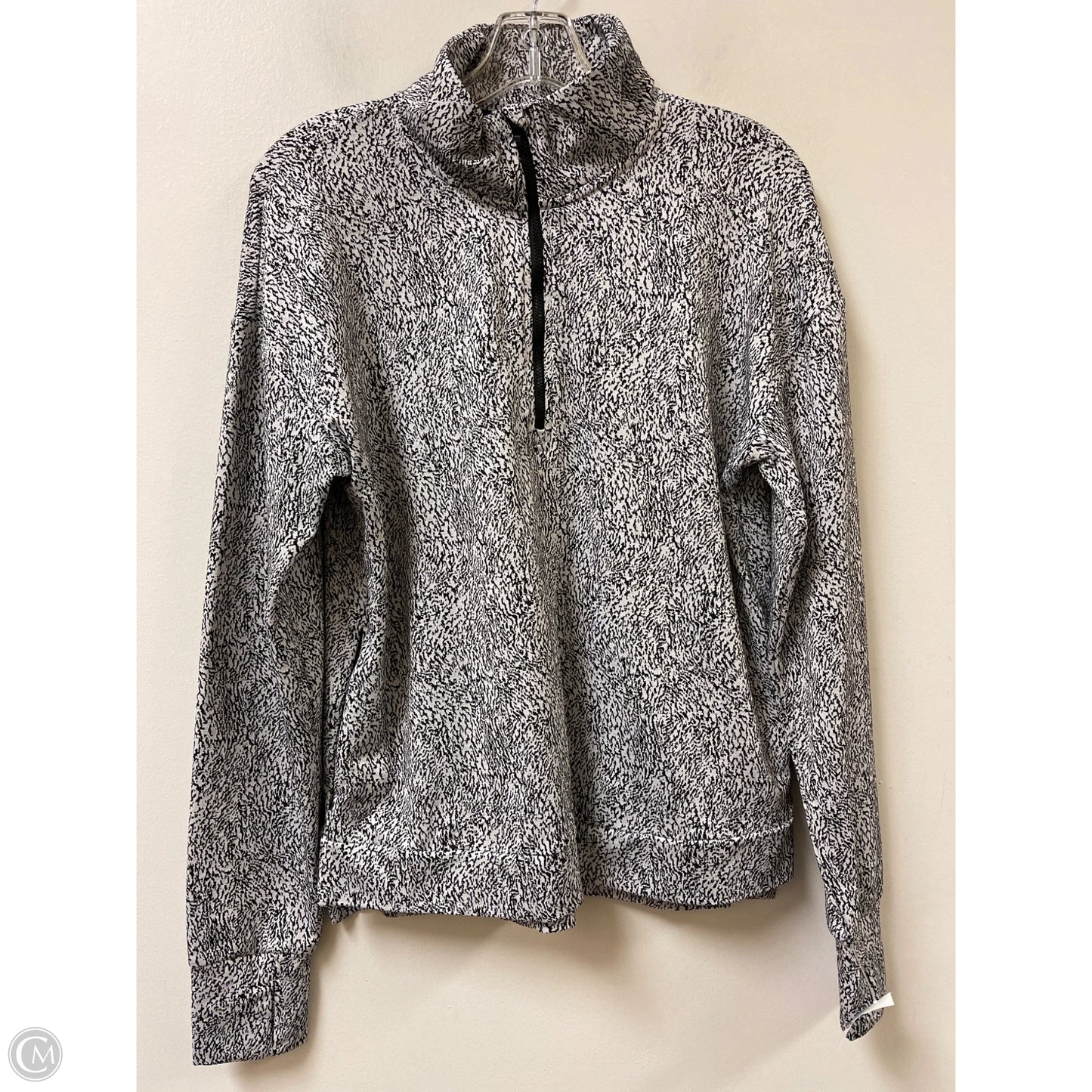 Sweatshirt Collar By Mondetta In Black & White, Size: M