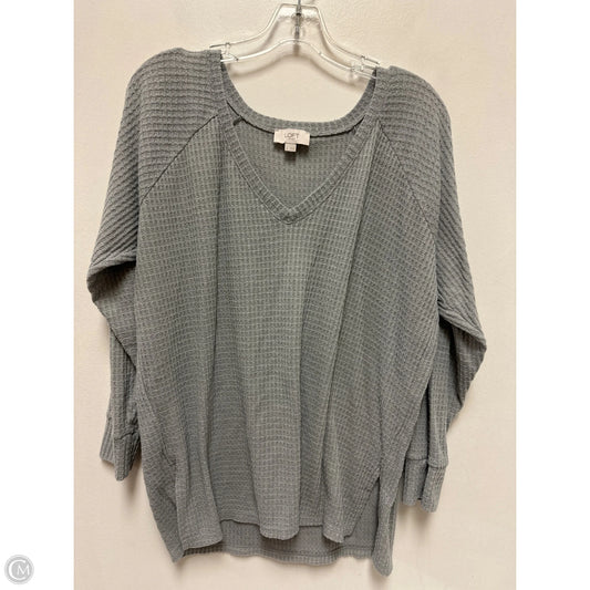 Top Long Sleeve By Loft In Grey, Size: M