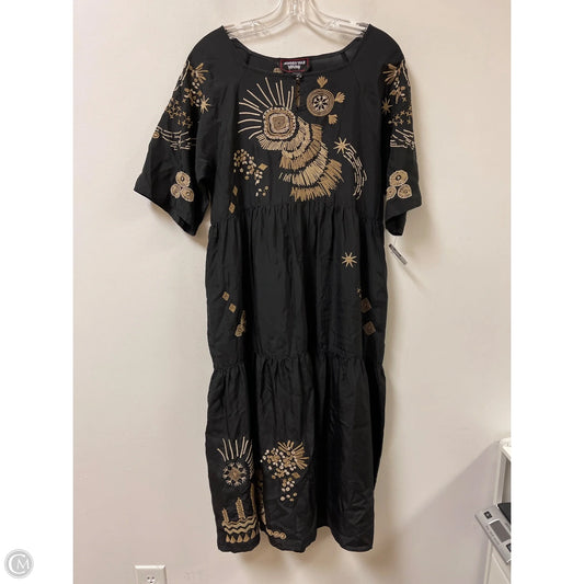 Dress Casual Midi By Johnny Was In Black & Cream, Size: Xs