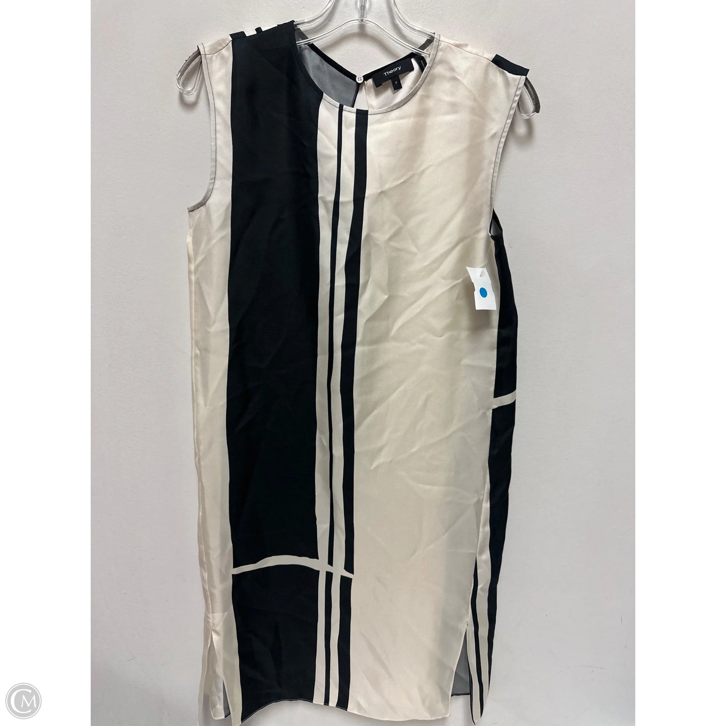 Dress Casual Short By Theory In Black & Cream, Size: Sp
