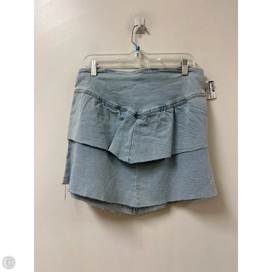 Skirt Mini & Short By Andree By Unit In Blue Denim, Size: 12