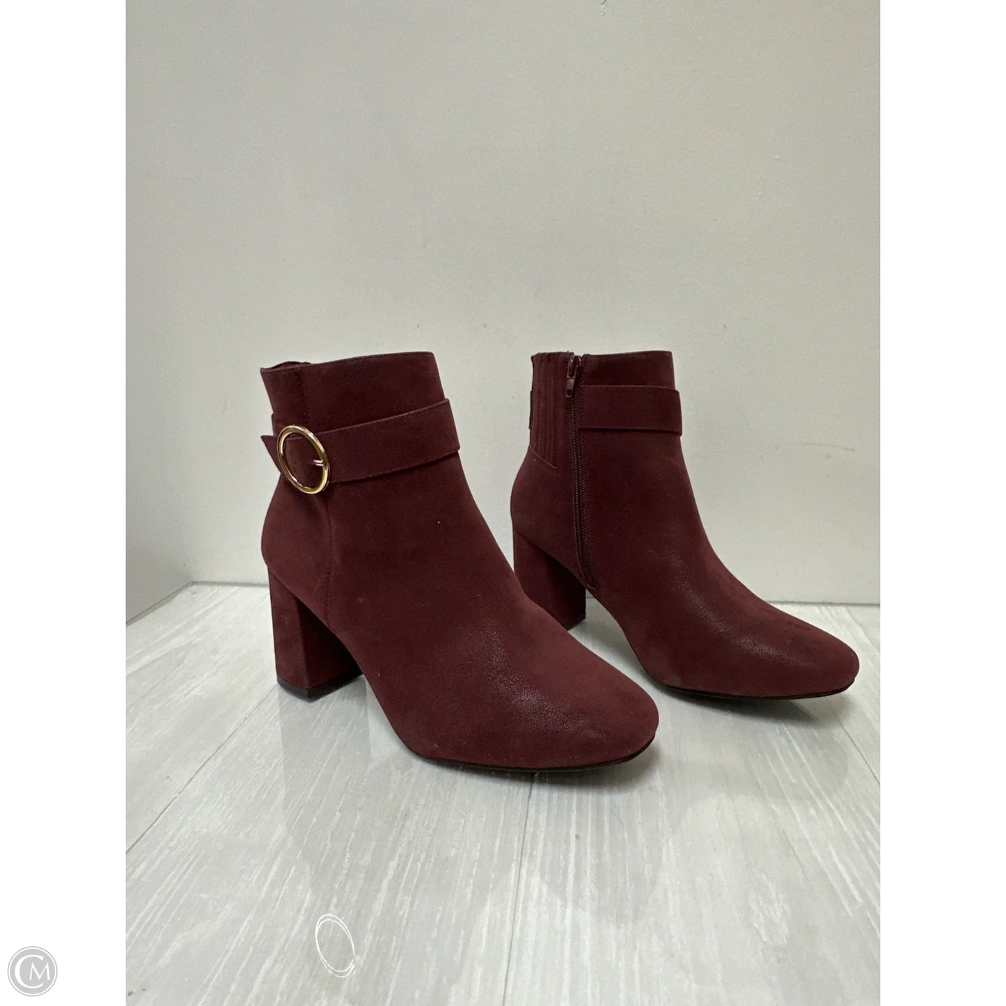 Boots Ankle Heels By Eloquii In Red, Size: 9.5