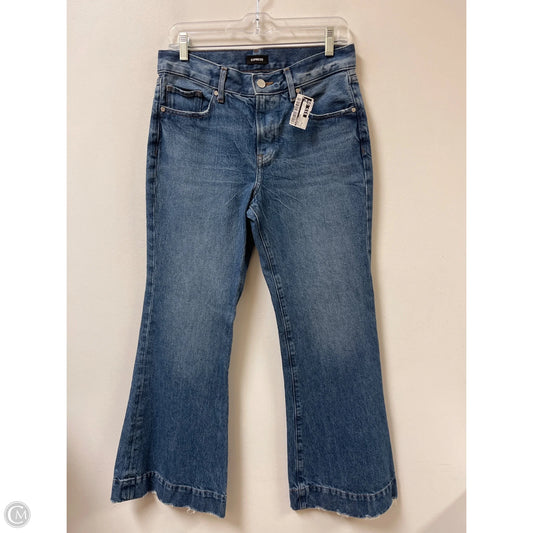 Jeans Flared By Express In Blue Denim, Size: 4