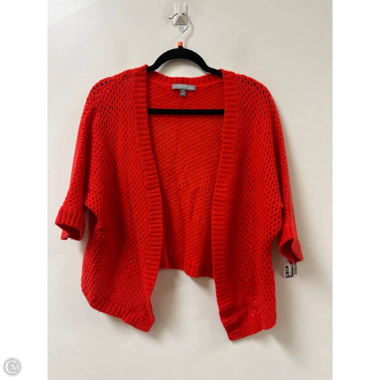 Sweater Cardigan Designer By Neiman Marcus In Red, Size: M