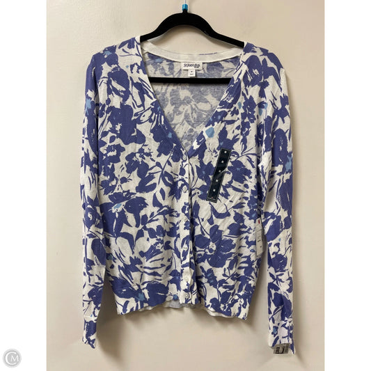 Sweater Cardigan By St Johns Bay In Blue & White, Size: M