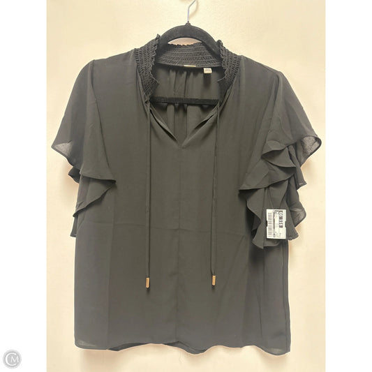 Top Short Sleeve By T Tahari In Black, Size: M