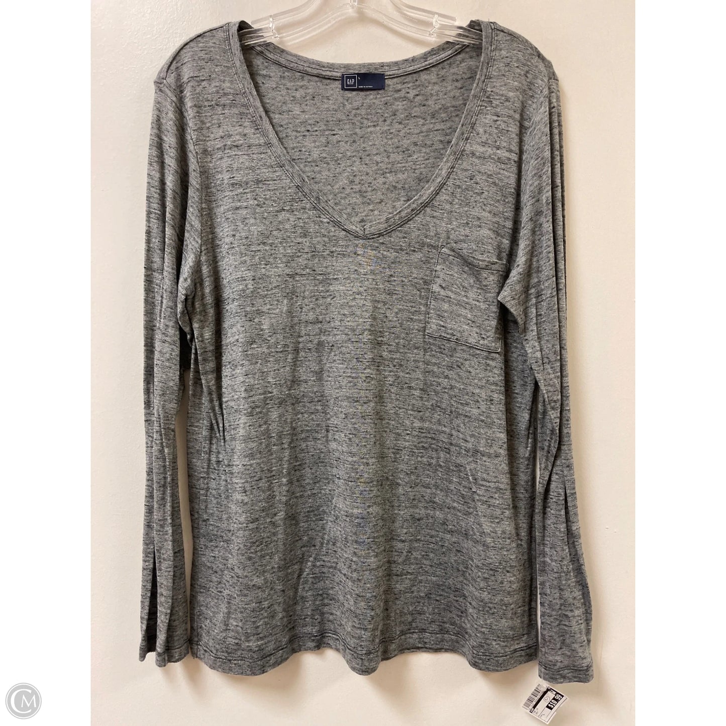 Top Long Sleeve By Gap In Grey, Size: L