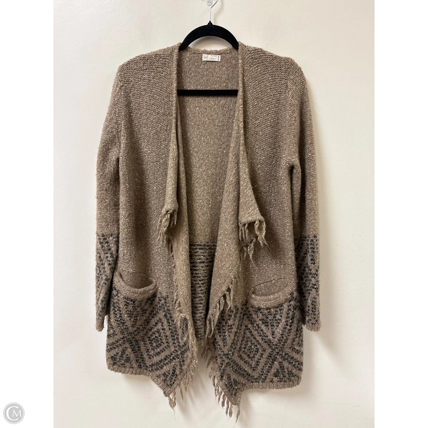 Sweater Cardigan By Clothes Mentor In Brown, Size: S
