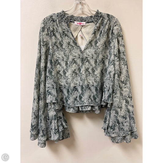 Top Long Sleeve By Buddy Love In Snakeskin Print, Size: Xs