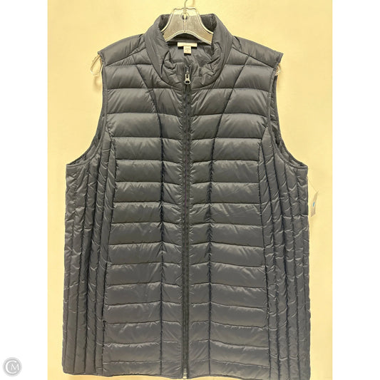 Vest Puffer & Quilted By J. Jill In Navy, Size: Xl