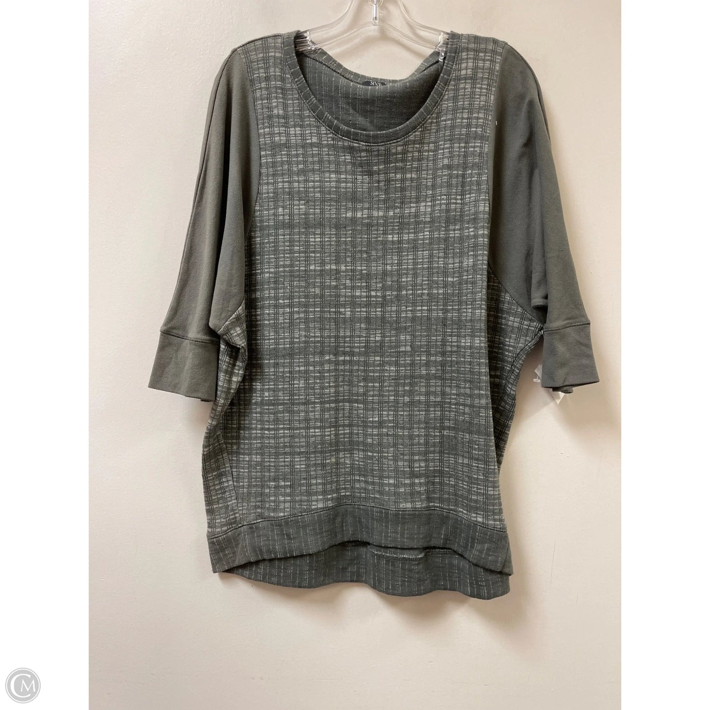 Tunic Long Sleeve By Clothes Mentor In Grey, Size: M