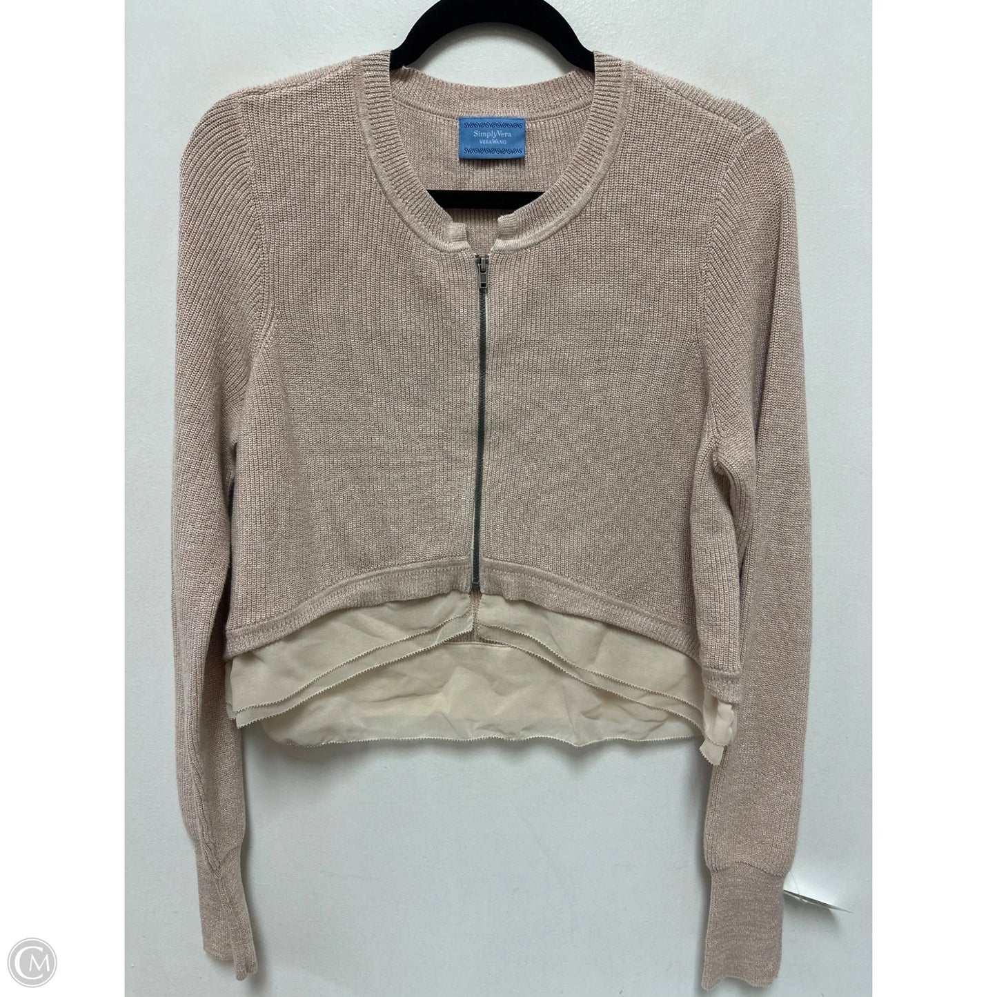 Sweater Cardigan By Simply Vera In Pink, Size: S