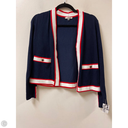 Sweater Cardigan By Essentials In Blue & Red & White, Size: S