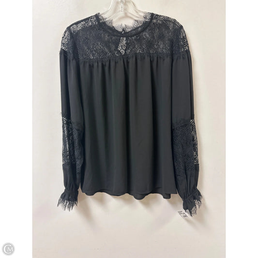 Top Long Sleeve By White House Black Market In Black, Size: M