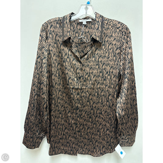 Blouse Long Sleeve By Chicos In Animal Print, Size: M