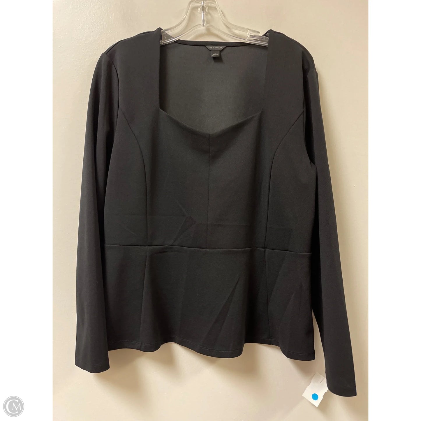 Top Long Sleeve By Ann Taylor In Black, Size: L